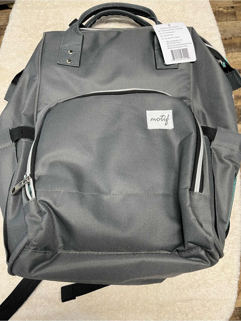Motif Gray Men's Backpack - Durable Travel & Work Bag